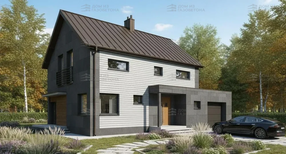 Проект Двухэтажный дом 15 на 10, 142 м2