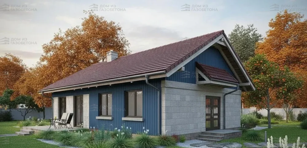 Проект Одноэтажный дом 14 на 10, 86 м2