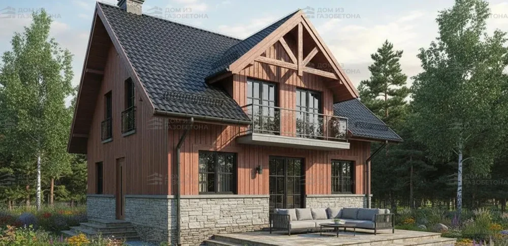 Проект Двухэтажный дом 12 на 9, 234 м2