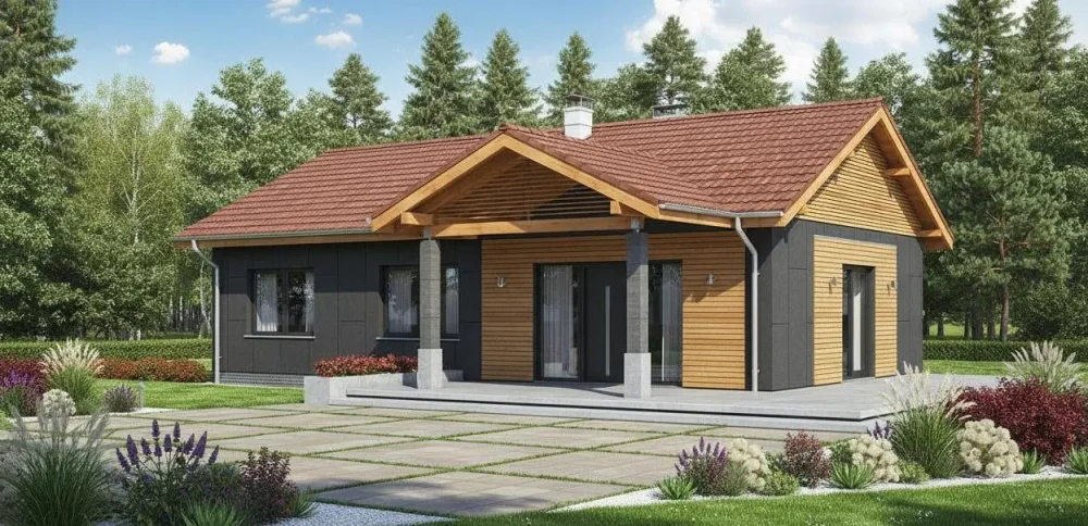 Проект Одноэтажный дом 12 на 12, 94 м2