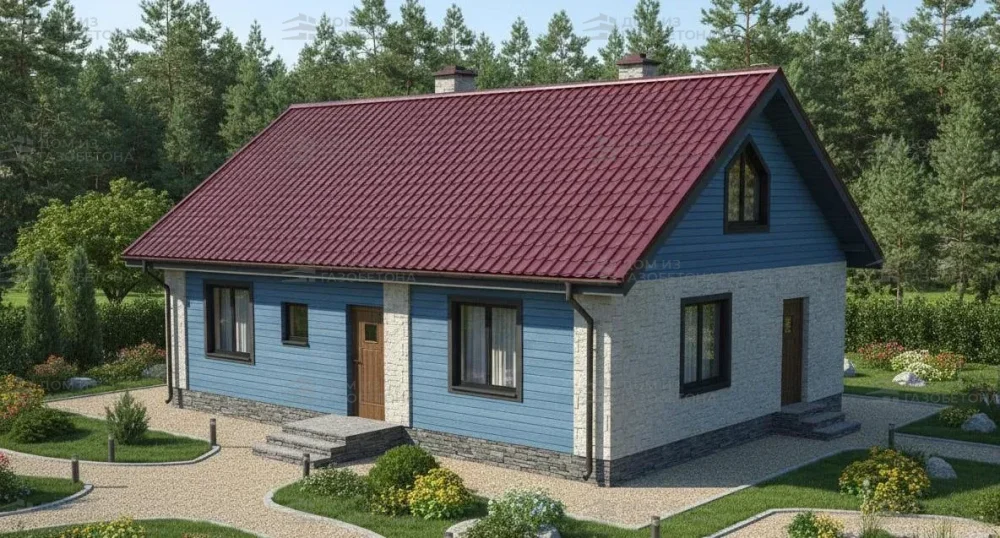 Проект Одноэтажный дом 13 на 10, 96 м2