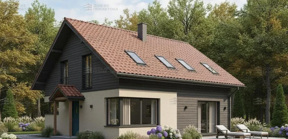 Проект Двухэтажный дом 13 на 10, 157 м2