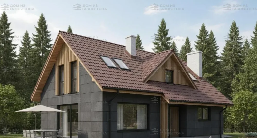 Проект Двухэтажный дом 12 на 12, 137 м2