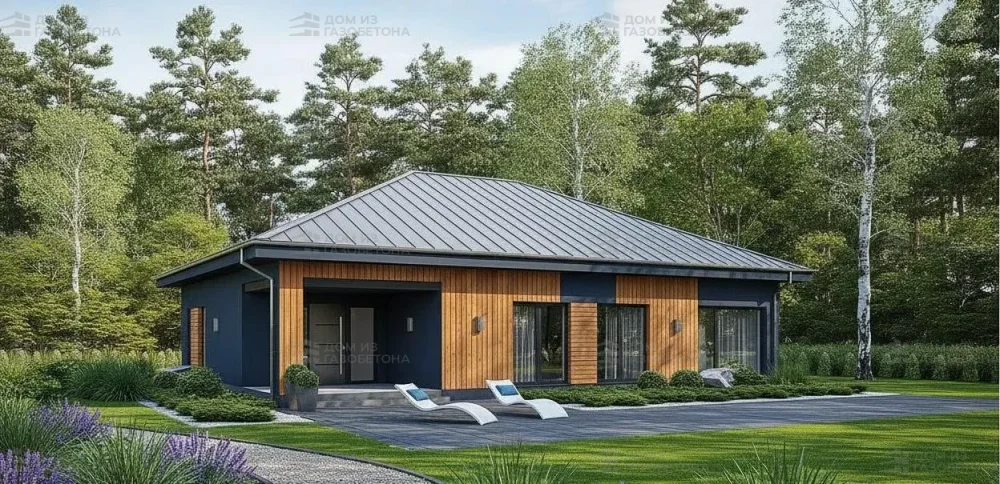 Проект Одноэтажный дом 17 на 15, 167 м2