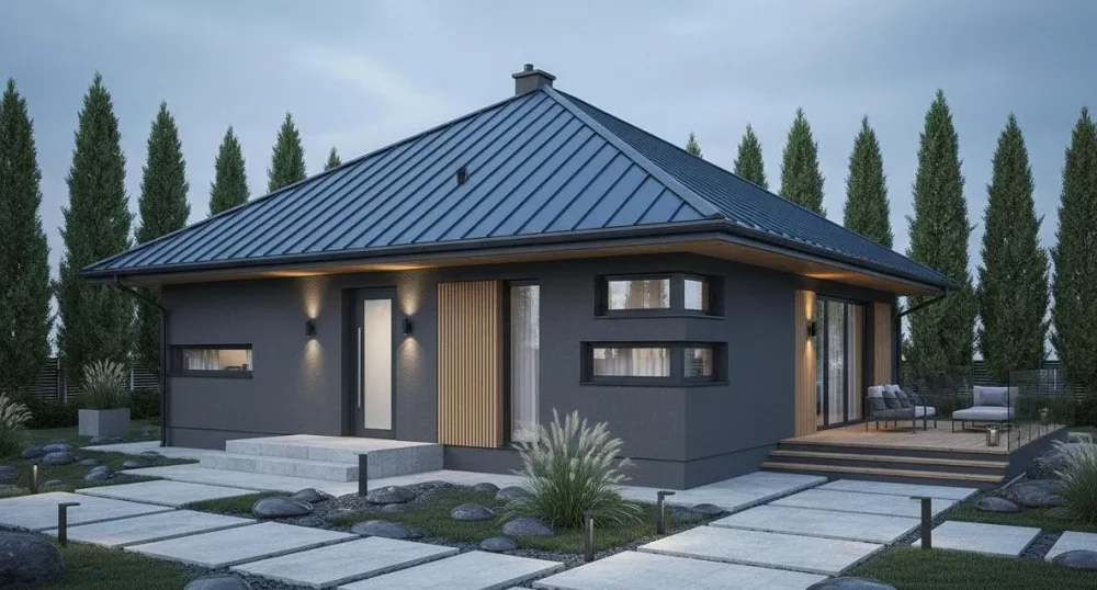 Проект Одноэтажный дом 11 на 13, 99 м2