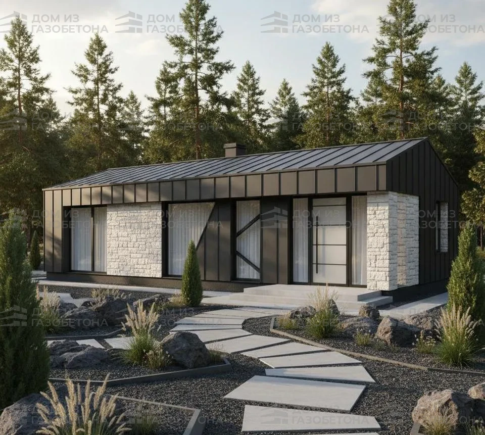 Проект Одноэтажный дом 10 на 9, 69 м2