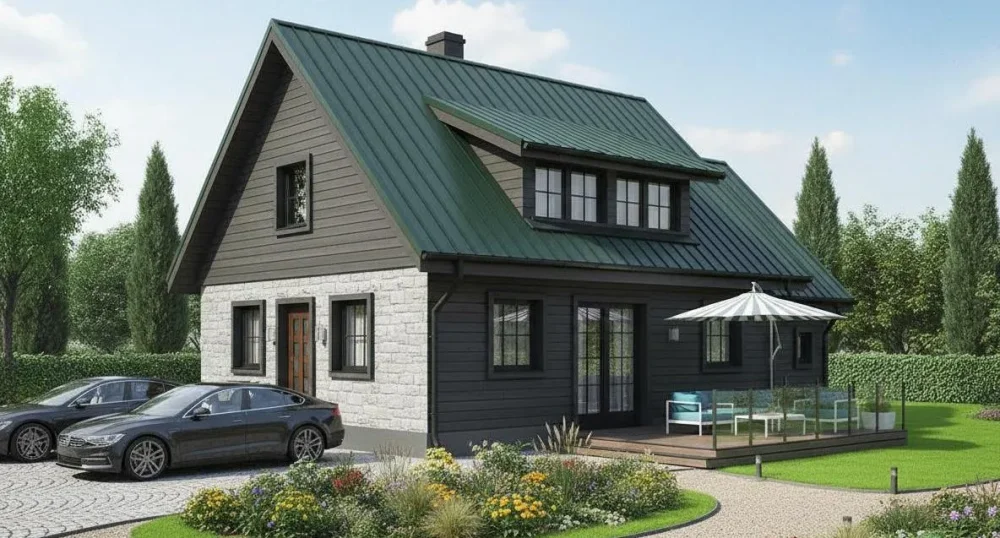 Проект Двухэтажный дом 13 на 7, 123 м2